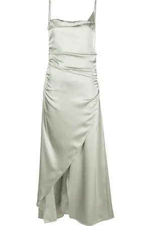 HAN Kjøbenhavn Asymmetric-design silk dress