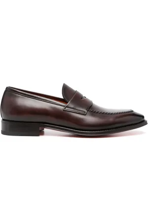 santoni Polished penny loafers