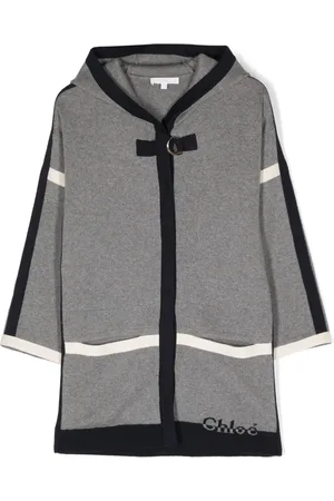 Chloé Intarsia-knit hooded coat