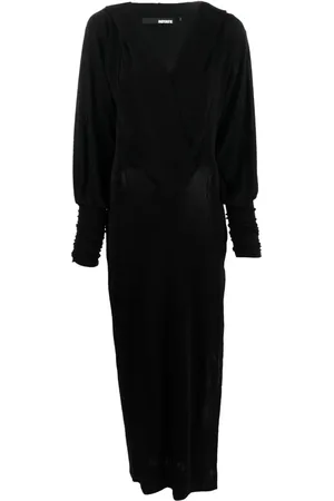 ROTATE V-neck long-sleeve dress