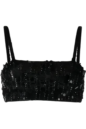 P.A.R.O.S.H. Sequin-embellished cropped tank top