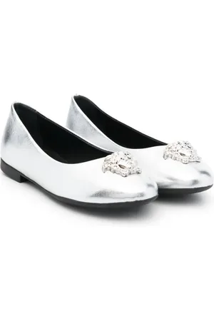 VERSACE Medusa leather ballerina shoes