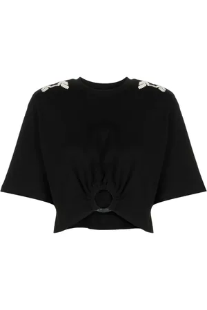JOHANNA ORTIZ Ensenada embroidered cropped T-shirt