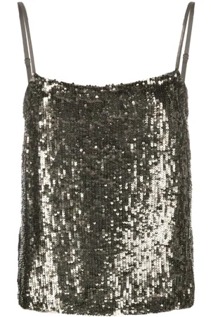 P.A.R.O.S.H. Sequin-embellished sleeveless top