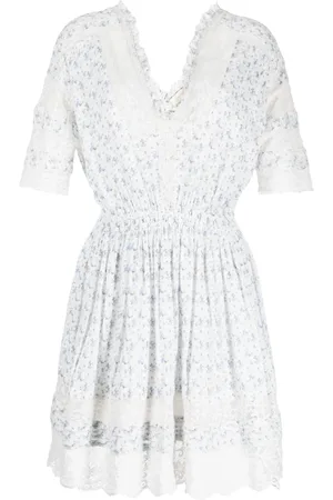 LOVESHACKFANCY Newton floral-print minidress