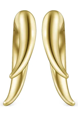 Tasaki 18kt yellow Collection Line Danger Horn earrings