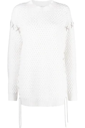 GIUSEPPE DI MORABITO Decorative-stitches knitted minidress