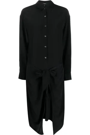 THEORY Sarong draped shirtdress