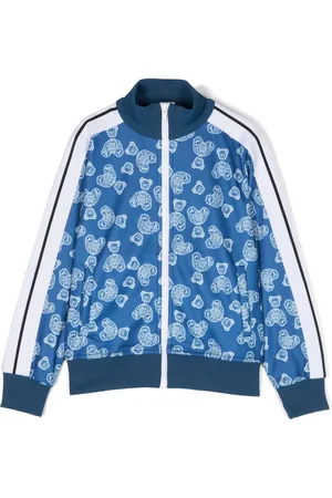Palm Angels Bear-motif zip-up sweatshirt