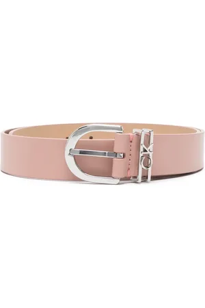Calvin Klein Logo-lettering leather belt