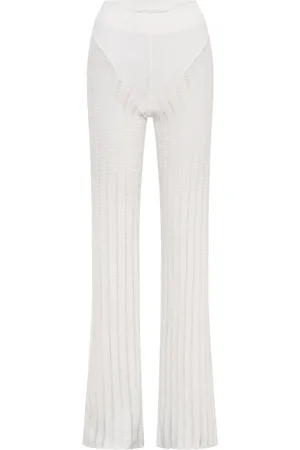 DION LEE Snakeskin semi-sheer trousers