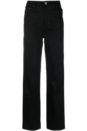 ROTATE Crystal-embellished straight-leg jeans