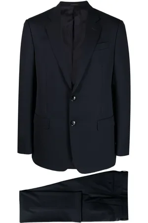 Giorgio Armani Pressed-crease virgin wool tailored trousers