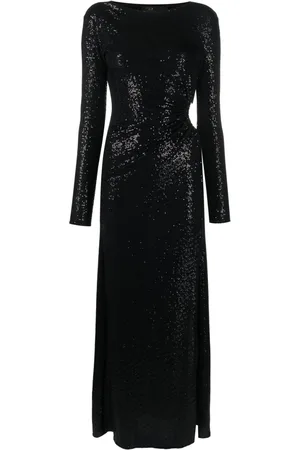 Maje Cut-out sequinned maxi dress