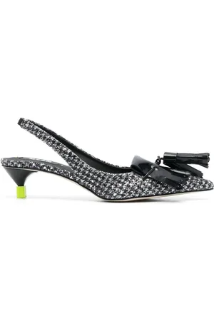 Msgm 55mm tweed pumps