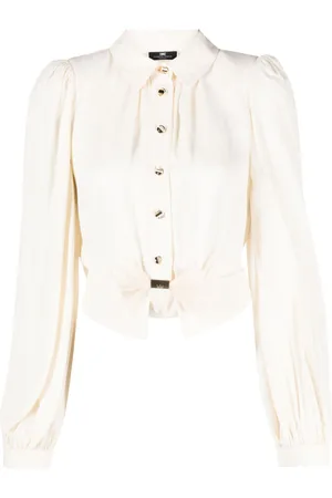 Elisabetta Franchi Bow-embellished cropped blouse