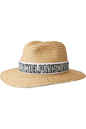 Le Mont St Michel Henrietta logo-print straw hat