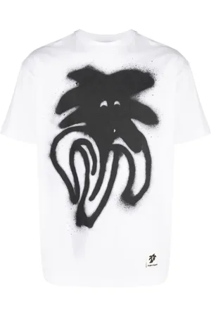 Palm Angels Spray logo-print cotton T-shirt