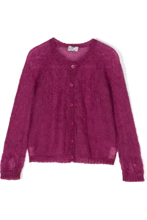 Il gufo Open-knit mohair-blend cardigan