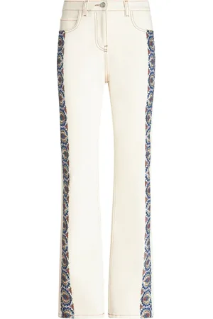 Etro Floral-print cotton jeans