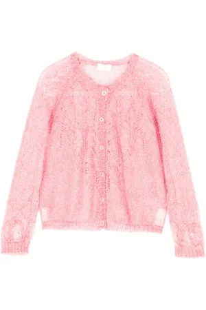 Il gufo Open-knit mohair-blend cardigan