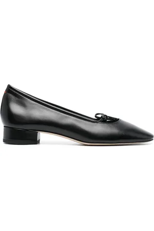 Aeyde 25mm bow-detailing leather pumps