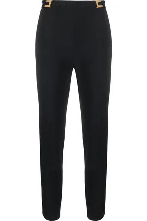 Elisabetta Franchi Logo-embellished cropped trousers