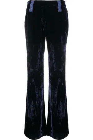 FORTE FORTE Flared velvet-effect trousers