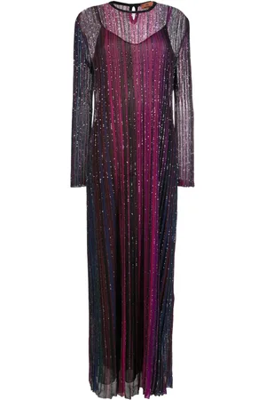 Missoni Sequin-embellished pleated maxi dress