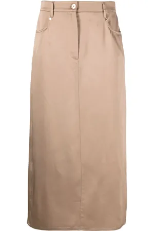 Brunello Cucinelli Straight-cut midi skirt
