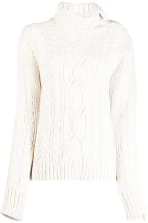 MONSE Cable-knit zip-detail jumper