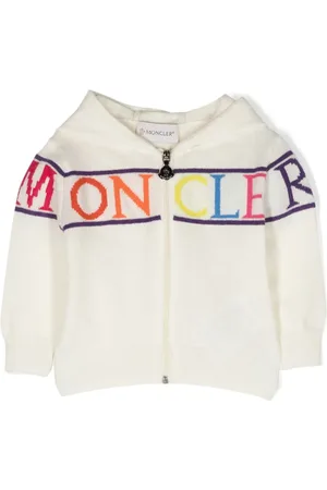 Moncler Intarsia-knit logo zip-up hoodie