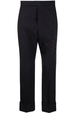 Thom Browne Cropped 4-Bar Stripe wool trousers
