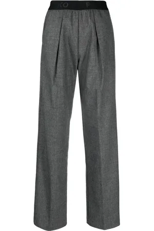 Pinko Logo-waistband checked trousers