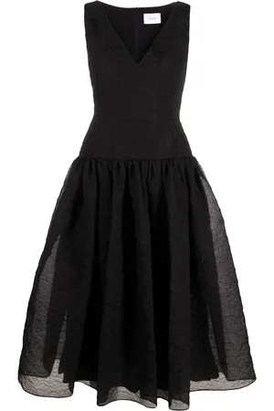Erdem Crinkled-effect silk flared dress