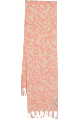 Acne Studios Abstract-pattern fringed scarf
