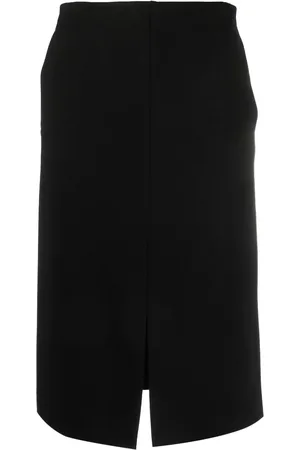 Karl Lagerfeld Logo-embroidered high-waisted midi skirt