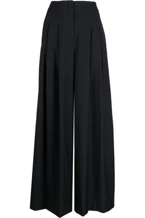 TWP Pressed-crease palazzo trousers