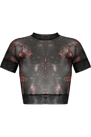 OTTOLINGER Abstract-pattern mesh T-shirt