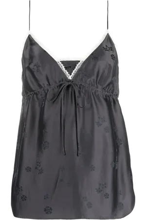 Dorothee Schumacher Floral-motif drawstring sleeveless top