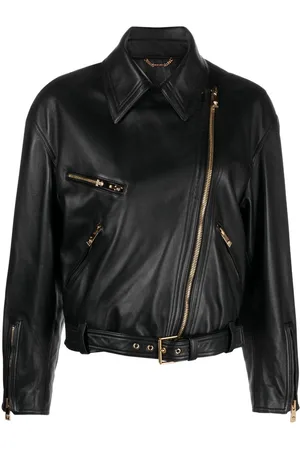 VERSACE Leather biker jacket
