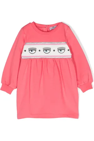 Chiara Ferragni Eyelike-motif long-sleeve dress