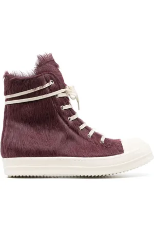Rick Owens Pony hair high-top sneakers