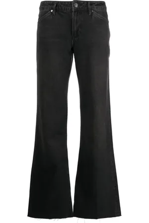 Paige Sonja distressed wide-leg jeans