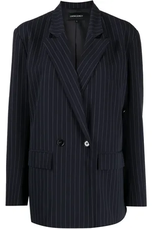 Cynthia Rowley Double-breasted pinstripe blazer
