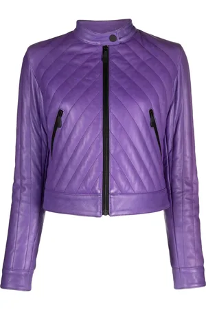 Philipp Plein Matelassé leather biker jacket