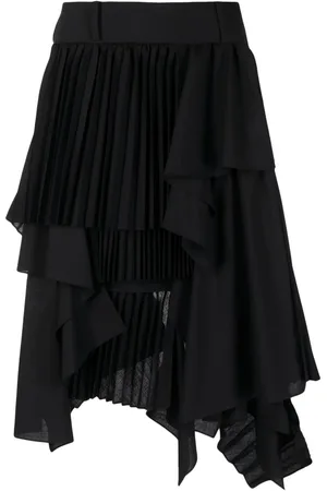 SACAI Asymmetric pleated skirt