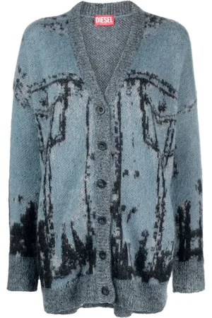 Diesel M-Rodi patterned intarsia-knit cardigan