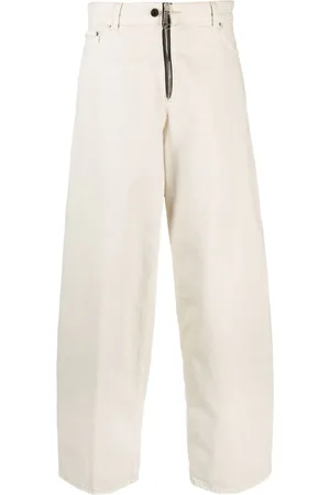 haikure Contrasting zip-fastening jeans
