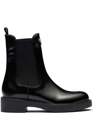 Prada Brushed leather ankle boots